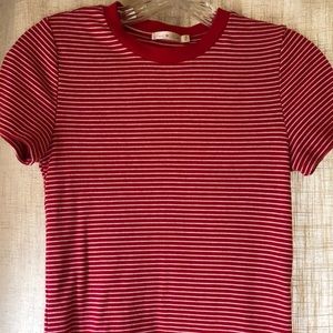 Red & white striped tee shirt